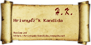 Hrivnyák Kandida névjegykártya